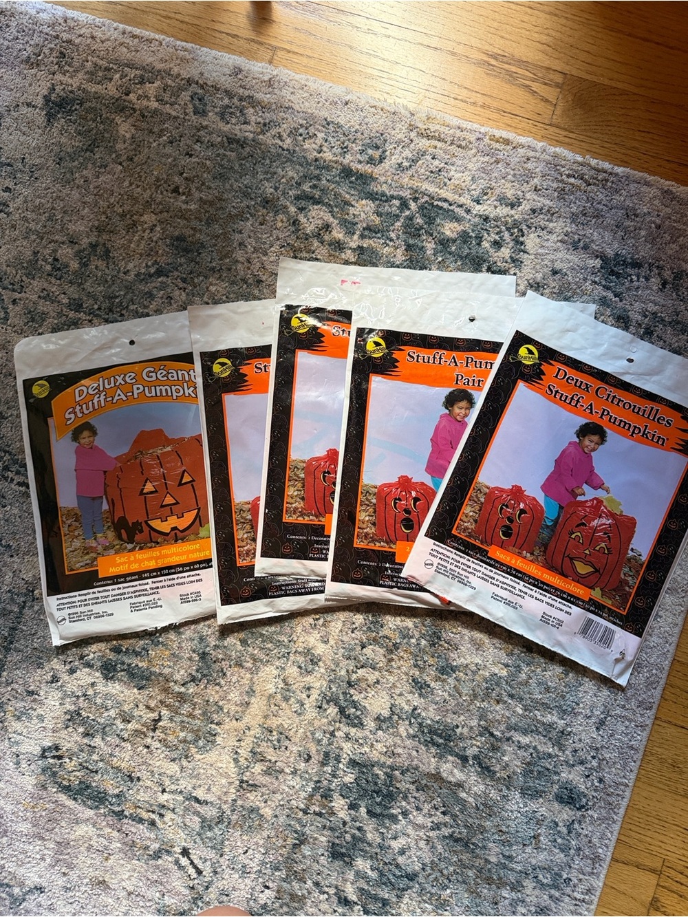 Lot of 5 Vintage 1996  Stuff-A-Pumpkin SunHill Halloween Decor